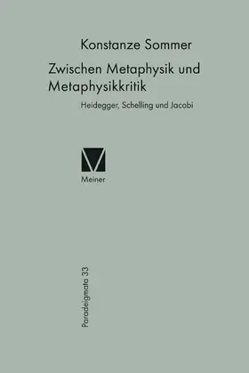 Sommer | Zwischen Metaphysik und Metaphysikkritik | Buch | 978-3-7873-2800-0 | sack.de