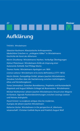 Décultot / Vollhardt / Kreimendahl |  Aufklärung, Band 27: Winckelmann | eBook | Sack Fachmedien