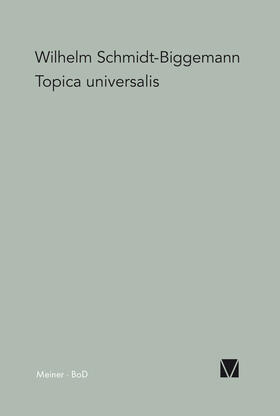 Schmidt-Biggemann | Topica Universalis | E-Book | sack.de