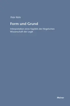 Rohs | Form und Grund | Buch | 978-3-7873-2908-3 | www.sack.de