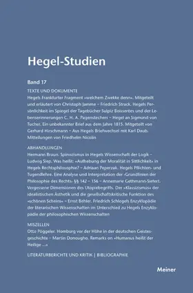 Nicolin / Pöggeler |  Hegel-Studien Band 17 | eBook | Sack Fachmedien