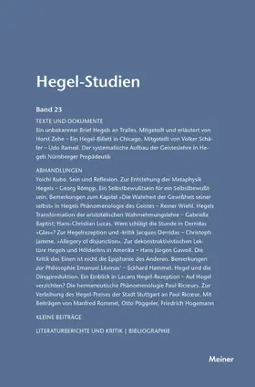 Nicolin / Pöggeler | Hegel-Studien Band 23 | E-Book | www.sack.de