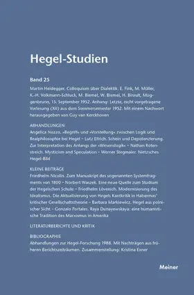 Nicolin / Pöggeler |  Hegel-Studien Band 25 | eBook | Sack Fachmedien