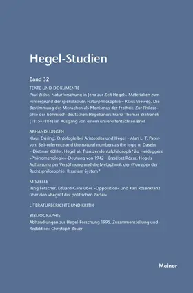 Nicolin / Pöggeler | Hegel-Studien Band 32 | E-Book | www.sack.de