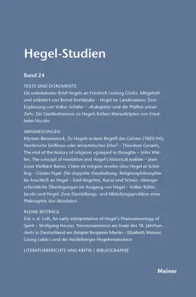Nicolin / Pöggeler | Hegel-Studien Band 24 | E-Book | www.sack.de