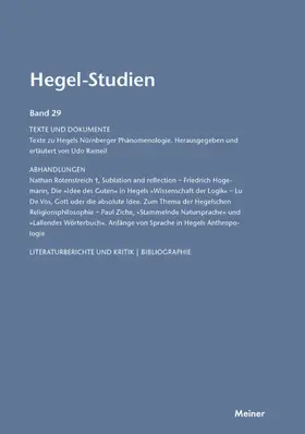 Nicolin / Pöggeler | Hegel-Studien Band 29 | E-Book | www.sack.de