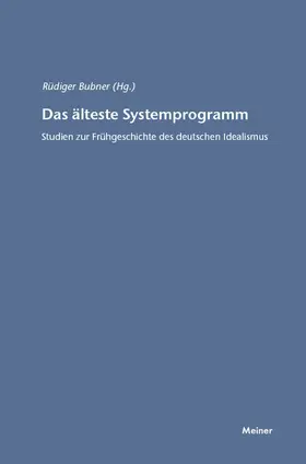 Bubner |  Das älteste Systemprogramm | eBook | Sack Fachmedien