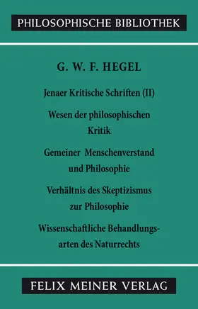 Hegel / Brockard / Buchner |  Jenaer Kritische Schriften II | eBook | Sack Fachmedien
