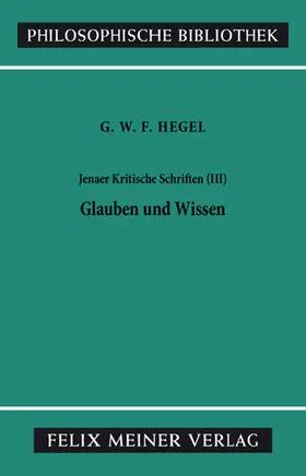 Hegel / Brockard / Buchner |  Jenaer Kritische Schriften III | eBook | Sack Fachmedien