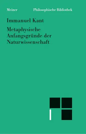 Kant / Pollok | Metaphysische Anfangsgründe der Naturwissenschaft | E-Book | sack.de