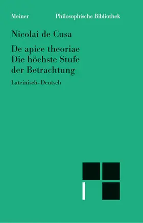 Senger / Hoffmann / Wilpert | De apice theoriae. Die höchste Stufe der Betrachtung | E-Book | www.sack.de
