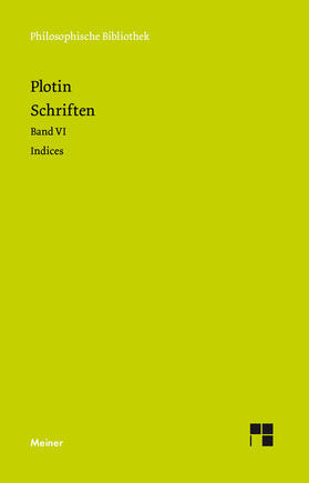 Plotin |  Schriften. Band VI. Indices | eBook | Sack Fachmedien