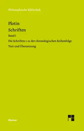 Plotin |  Schriften. Band I | eBook | Sack Fachmedien