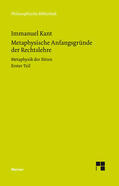 Kant / Ludwig |  Metaphysische Anfangsgründe der Rechtslehre | eBook | Sack Fachmedien