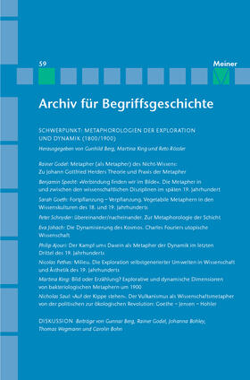 Berg / King / Rössler |  Archiv für Begriffsgeschichte. Band 59: Metaphorologien der Exploration und Dynamik (1800/1900) | eBook | Sack Fachmedien