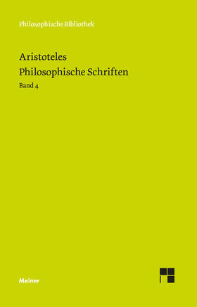 Aristoteles |  Philosophische Schriften. Band 4 | eBook | Sack Fachmedien