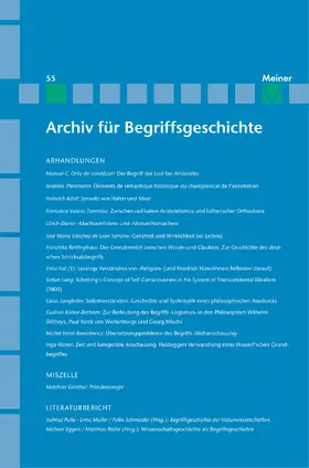 Dierse / Bermes / Erler |  Archiv für Begriffsgeschichte. Band 55 | eBook | Sack Fachmedien