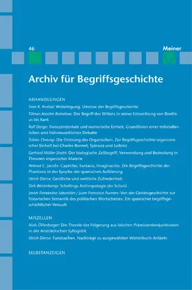Bermes / Scholtz |  Archiv für Begriffsgeschichte. Band 46 | eBook | Sack Fachmedien