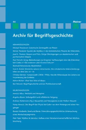 Dierse / Scholtz |  Archiv für Begriffsgeschichte. Band 44 | eBook | Sack Fachmedien