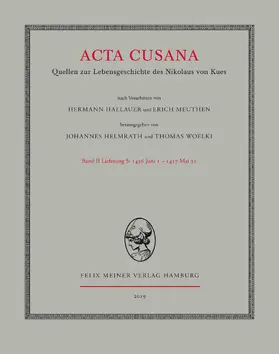 Helmrath / Woelki |  Acta Cusana. Quellen zur Lebensgeschichte des Nikolaus von Kues. Band II, Lieferung 5 | Buch |  Sack Fachmedien