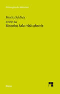 Schlick / Engler |  Texte zu Einsteins Relativitätstheorie | eBook | Sack Fachmedien