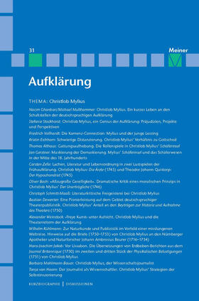 Ghanbari / Multhammer / Mulsow |  Aufklärung, Band 31: Christlob Mylius. Ein kurzes Leben an den Schaltstellen der deutschen Aufklärung | eBook | Sack Fachmedien
