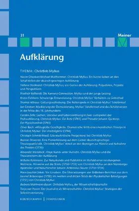 Ghanbari / Multhammer / Mulsow |  Aufklärung, Band 31: Christlob Mylius. Ein kurzes Leben an den Schaltstellen der deutschen Aufklärung | eBook | Sack Fachmedien