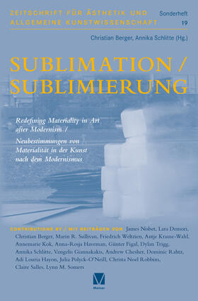 Berger / Schlitte |  Sublimation/Sublimierung | Buch |  Sack Fachmedien