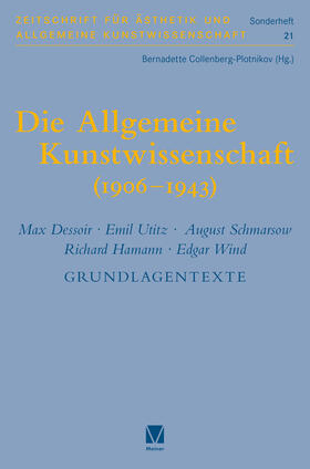 Collenberg-Plotnikov / Dessoir |  Die Allgemeine Kunstwissenschaft (1906-1943). Band 2 | Buch |  Sack Fachmedien