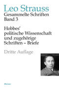 Strauss / Meier |  Hobbes' politische Wissenschaft und zugehörige Schriften - Briefe | Buch |  Sack Fachmedien