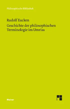 Eucken / Schlüter / Brennecke |  Geschichte der philosophischen Terminologie | Buch |  Sack Fachmedien