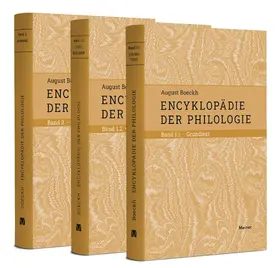 Boeckh / Hackel / Böckh |  Encyklopädie der Philologie | Buch |  Sack Fachmedien
