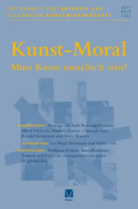 Früchtl / Theisohn |  Zeitschrift für Ästhetik und Allgemeine Kunstwissenschaft, Bd. 67/2 | Buch |  Sack Fachmedien