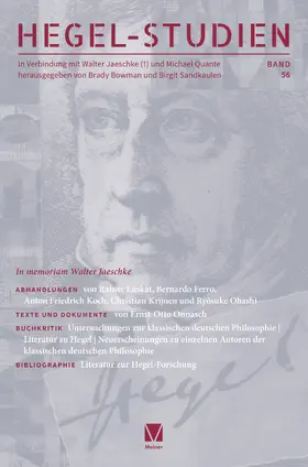 Bowman / Sandkaulen |  Hegel-Studien, Bd. 56 | eBook | Sack Fachmedien