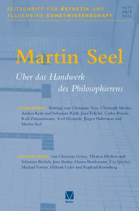 Früchtl / Schmücker / Theisohn |  Zeitschrift für Ästhetik und allgemeine Kunstwissenschaft, Band 68/2 | eBook | Sack Fachmedien