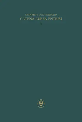 von Herford / Palazzo |  Catena aurea entium, Buch I | eBook | Sack Fachmedien