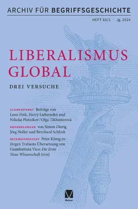 Dutt / Busche / Erler |  Archiv für Begriffsgeschichte. Band 66,1 | Buch |  Sack Fachmedien