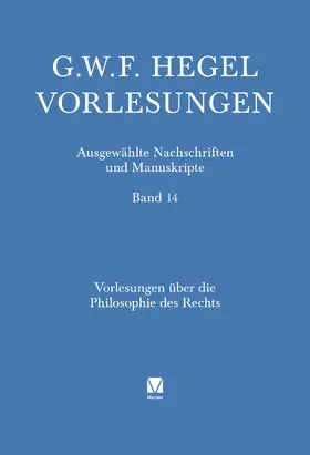 Hegel / Bondeli / Seelmann |  Vorlesungen über die Philosophie des Rechts | Buch |  Sack Fachmedien