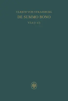 Zavattero / Colomba |  De summo bono. Liber VI, Tractatus 4,1–15 | eBook | Sack Fachmedien