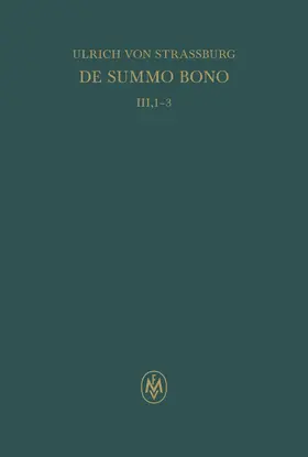 Tuzzo |  De summo bono. Liber III, Tractatus 1–3 | eBook | Sack Fachmedien