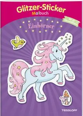  Glitzer-Sticker-Malbuch. Einhörner | Buch |  Sack Fachmedien