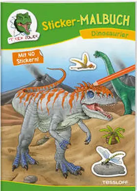  Sticker-Malbuch Dinosaurier | Buch |  Sack Fachmedien