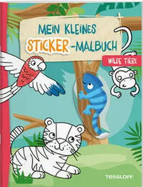  Mein kleines Sticker-Malbuch. Wilde Tiere | Buch |  Sack Fachmedien