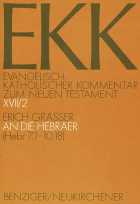Gräßer | An die Hebräer, EKK XVII/2 | Buch | 978-3-7887-1443-7 | www.sack.de