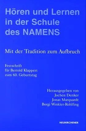 Denker / Winkler-Rohlfing / Marquardt |  Hören und Fragen in der Schule des NAMENS | Buch |  Sack Fachmedien