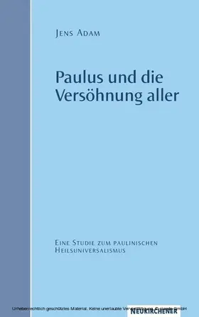 Adam |  Paulus und die Versöhnung aller | eBook | Sack Fachmedien