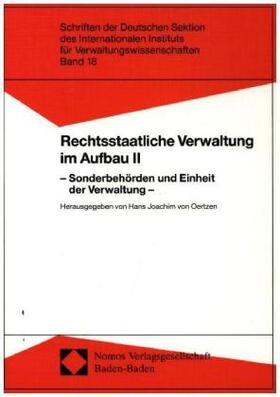 Oertzen | Sonderbehörden und Einheit der Verwaltung | Buch | 978-3-7890-2977-6 | sack.de