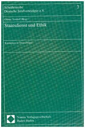 Tondorf | Staatsdienst und Ethik | Buch | 978-3-7890-3865-5 | sack.de