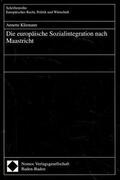 Kliemann |  Kliemann, A: europ. Sozialintegration | Buch |  Sack Fachmedien