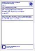 Straub / Hrbek |  Die europapolitische Rolle der Landes- und Regionalparlament | Buch |  Sack Fachmedien